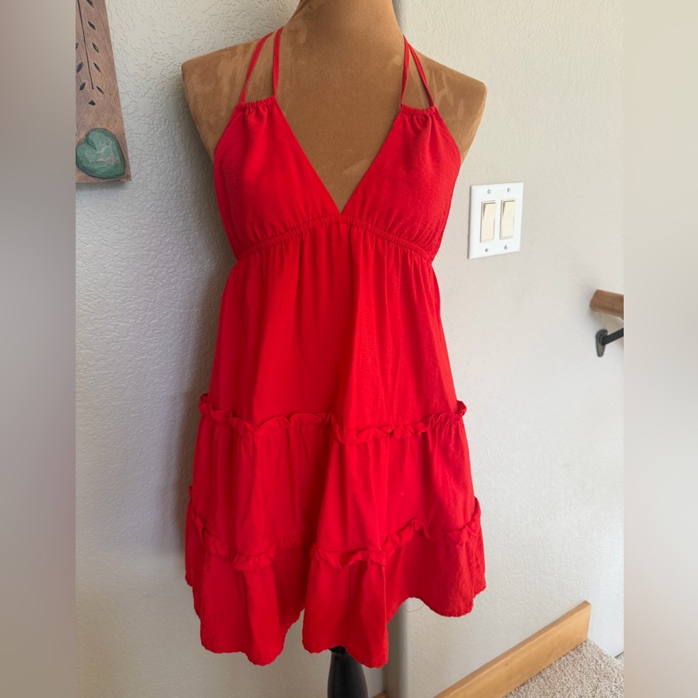 Target Wild Fable Halter Tiered Babydoll Mini Dress size Small